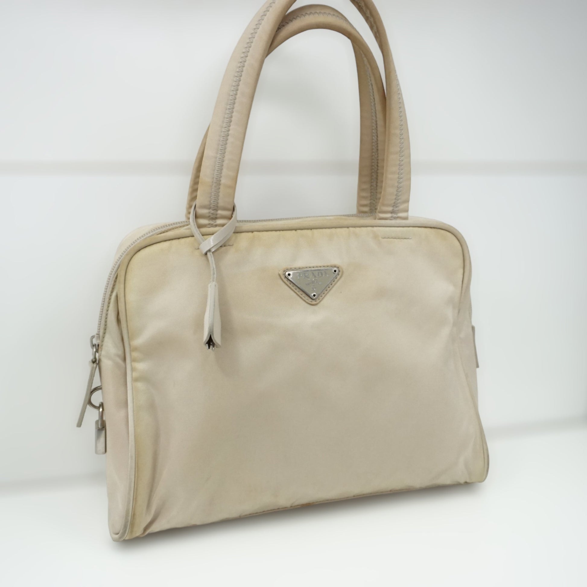 Prada Luxury Handbag Beige Travel Bag Prada Beige Skuldertaske