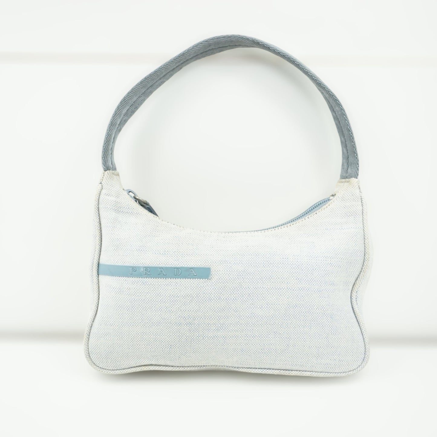 Prada Babyblå Pochette Travel Bag