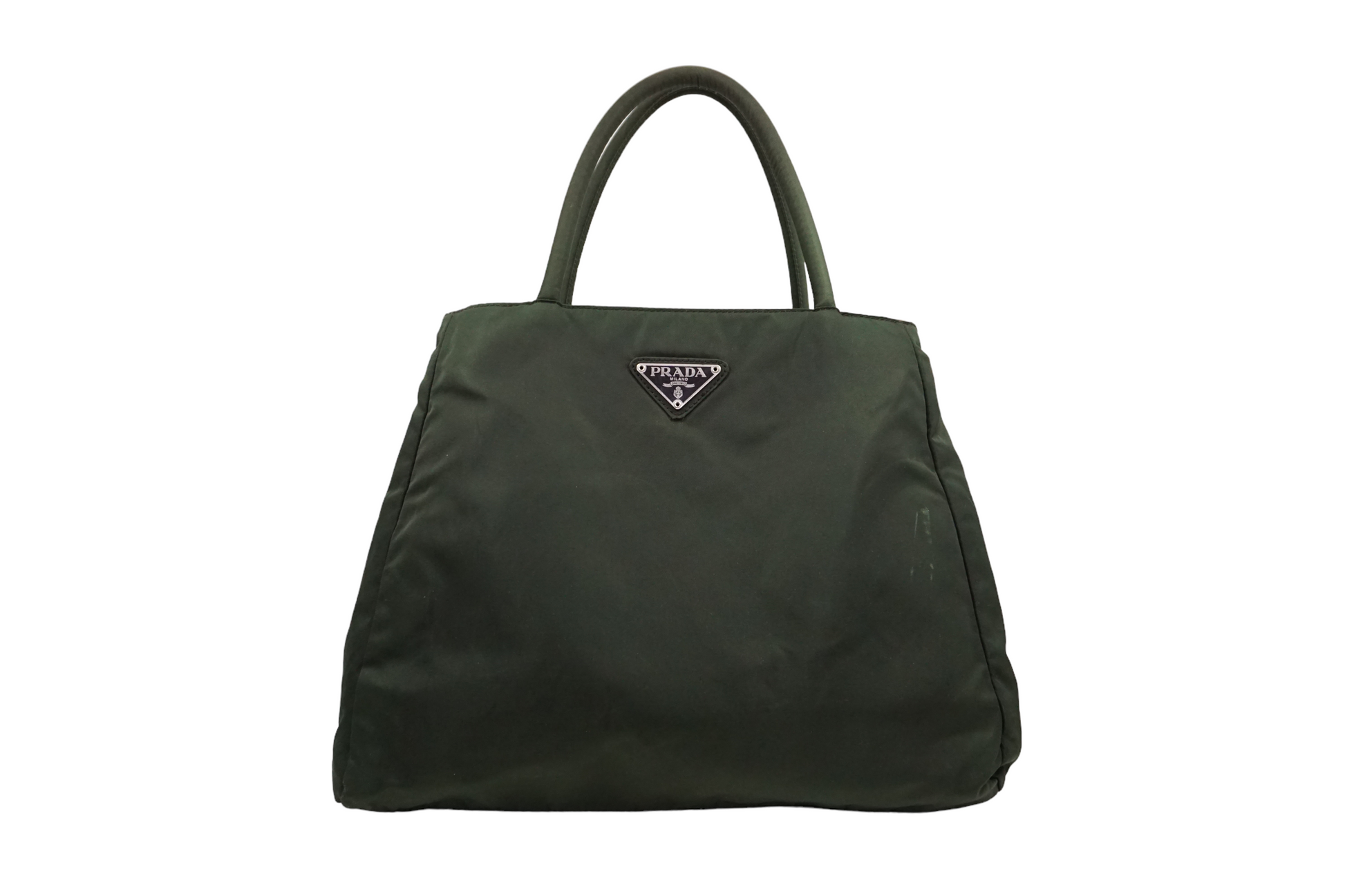 Prada Tessuto City Luxury Handbag Travel Bag Green Tessuto City