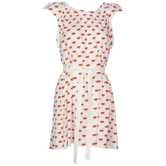 Prada Lips Print Dress Resort, Handbag White Red Travel Bag