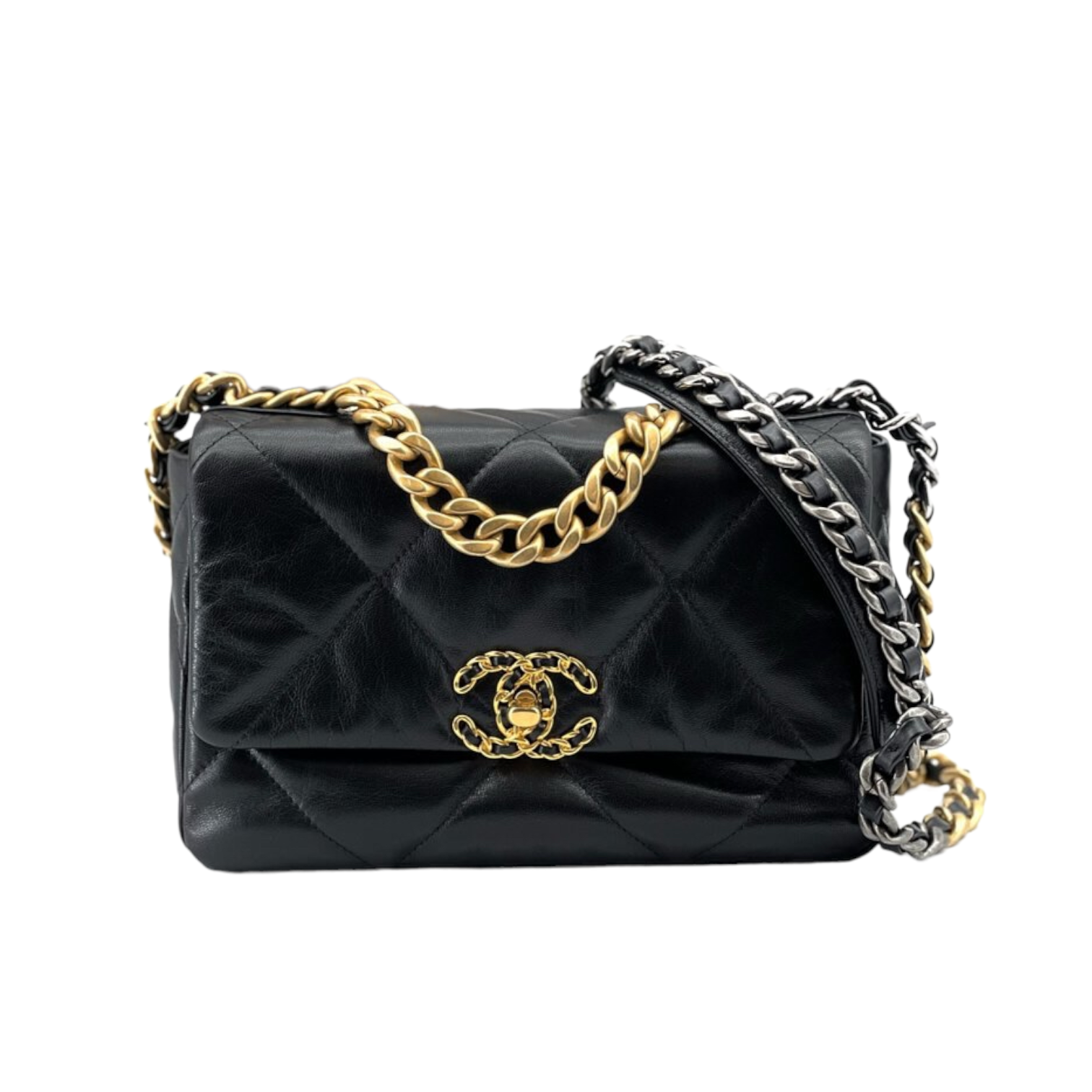 Chanel Small 19 MHW Handbag Leather Quilted Crossbody Bag
