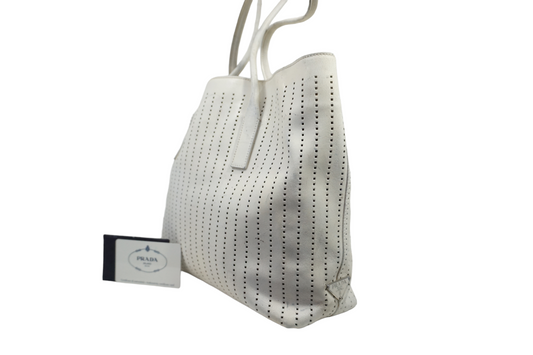 Prada Hvid Tote Tote Bag