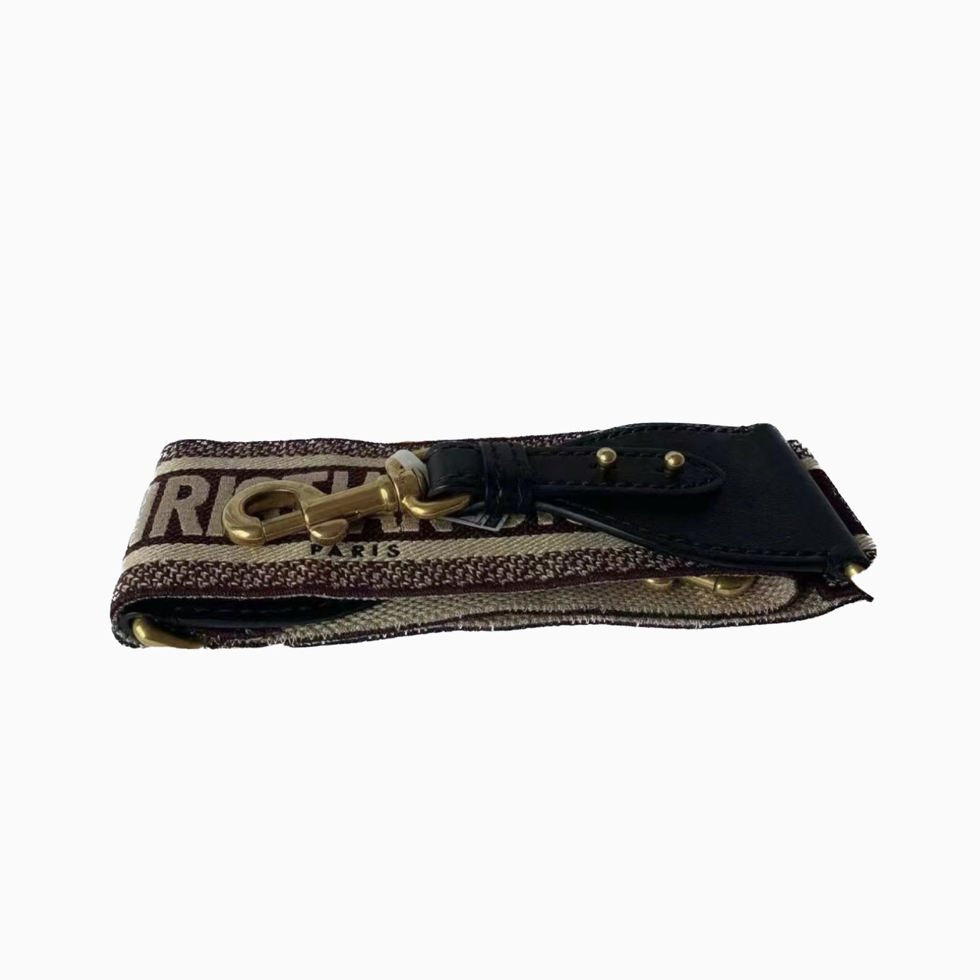Dior Strap And With Logo Embroidery Handbag Canvas Beige Travel Bag