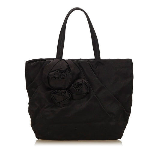 Prada Fabric Tote Bag Italy Nylon Black Tote Bag Italy