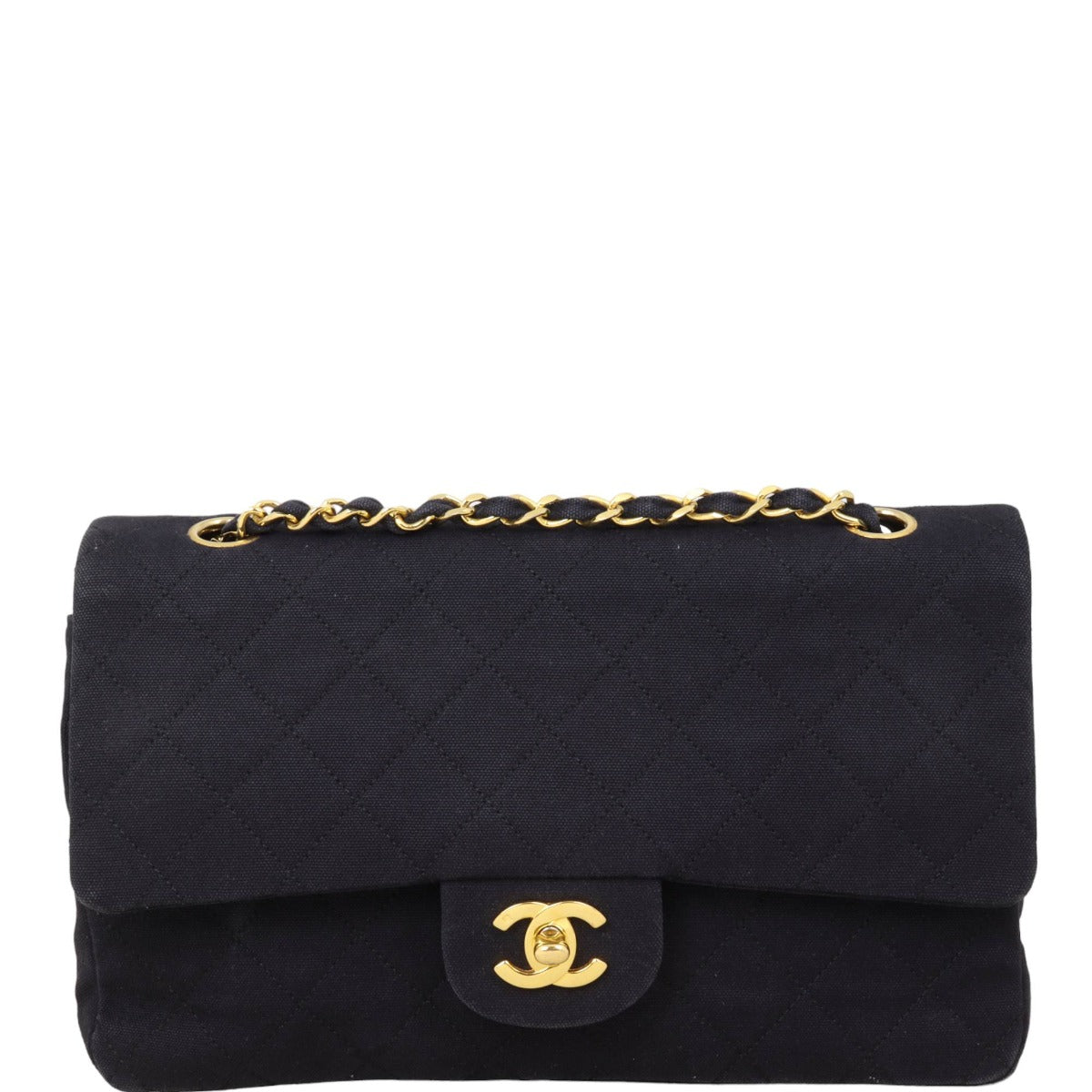 Chanel Classic Double Handbag Canvas Medium