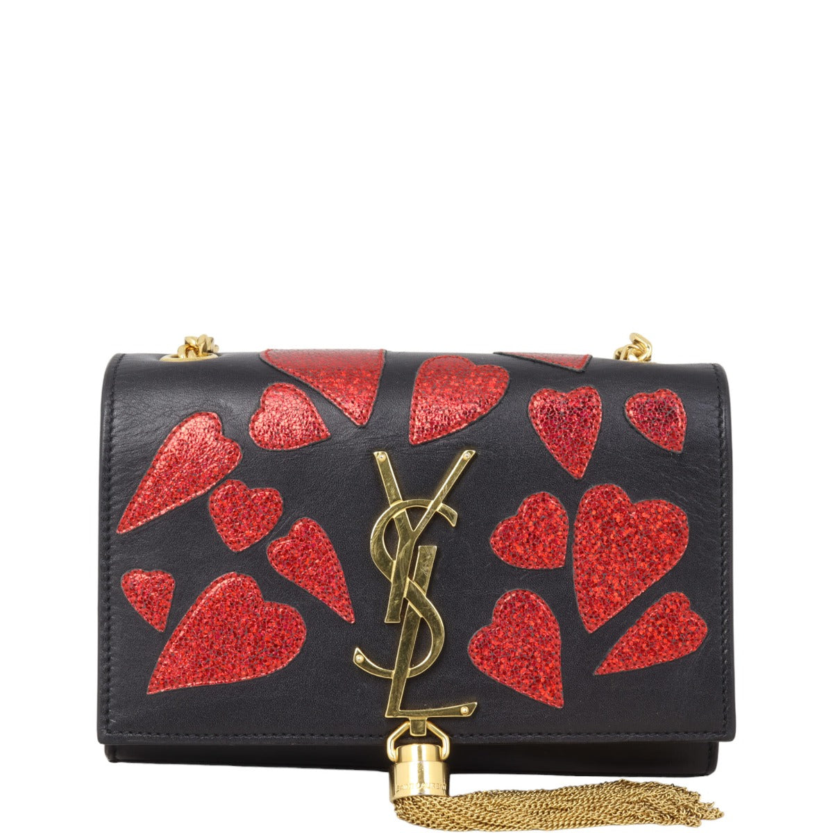 YSL Saint Laurent Kate Tassel Bag Hearts Small Chain Crossbody Bag