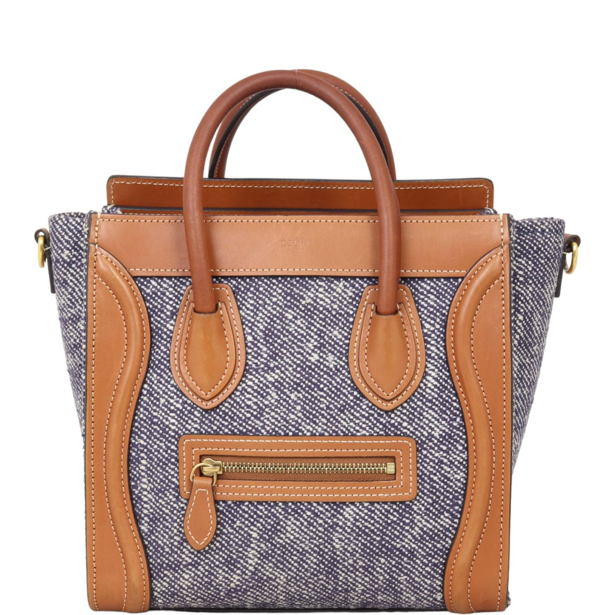 Celine Nano Luggage Tote Handbag Denim Tote Bag