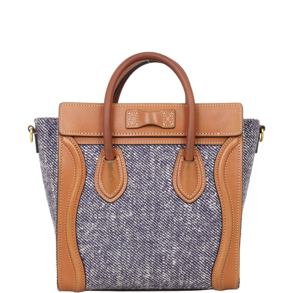 Celine Nano Luggage Tote Handbag Denim Tote Bag