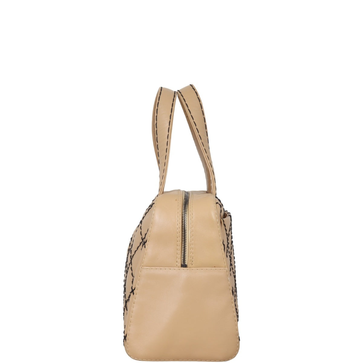 Chanel Wild Stitch Tote Brown Beige Tote Bag