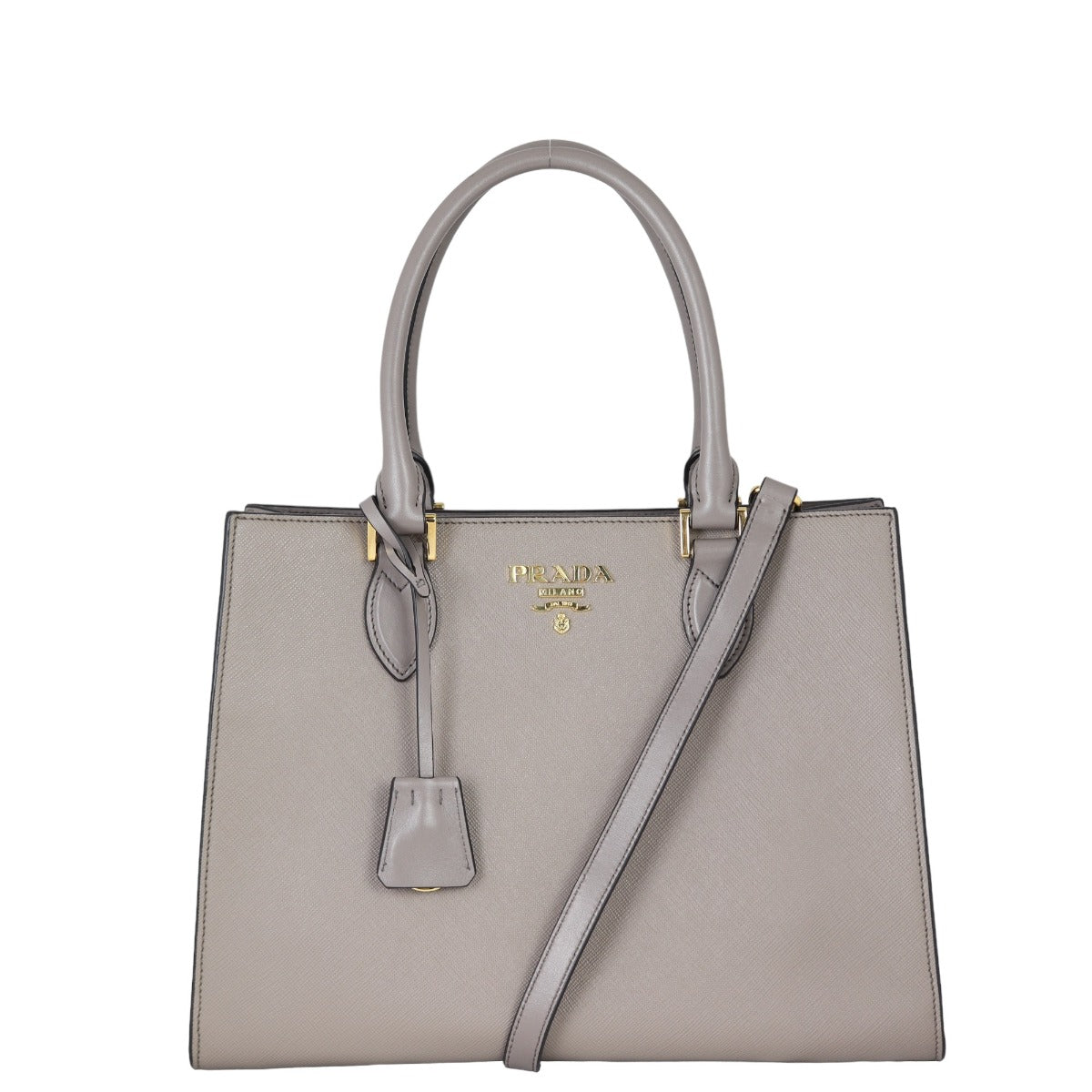 Prada Saffiano Cuir City Calf Two Way Tote Tote Bag