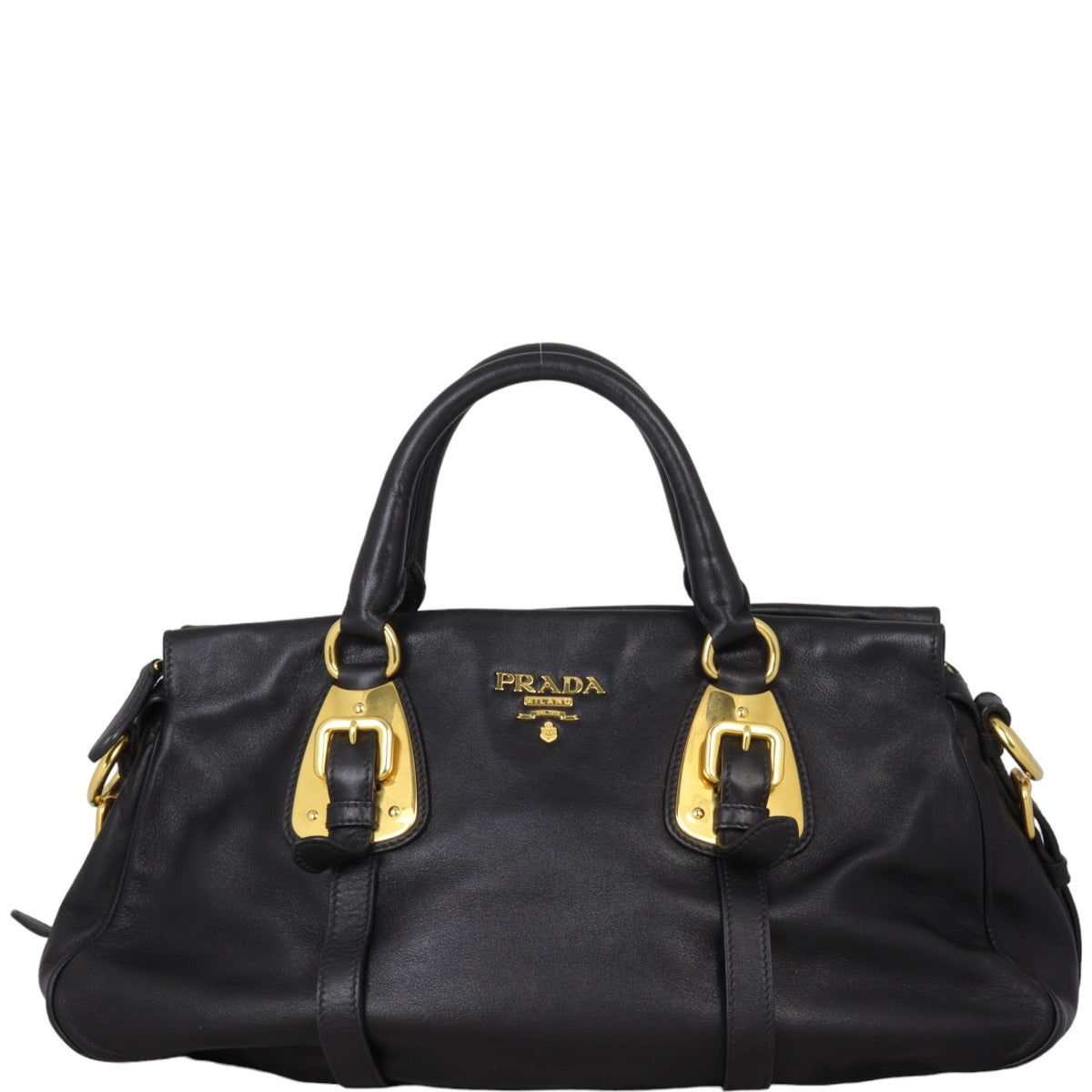 Prada Soft Calf Bauletto Bag Travel Bag