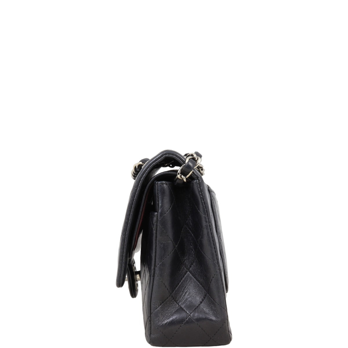 Chanel Classic Double Flap Hardware Handbag Black Silver