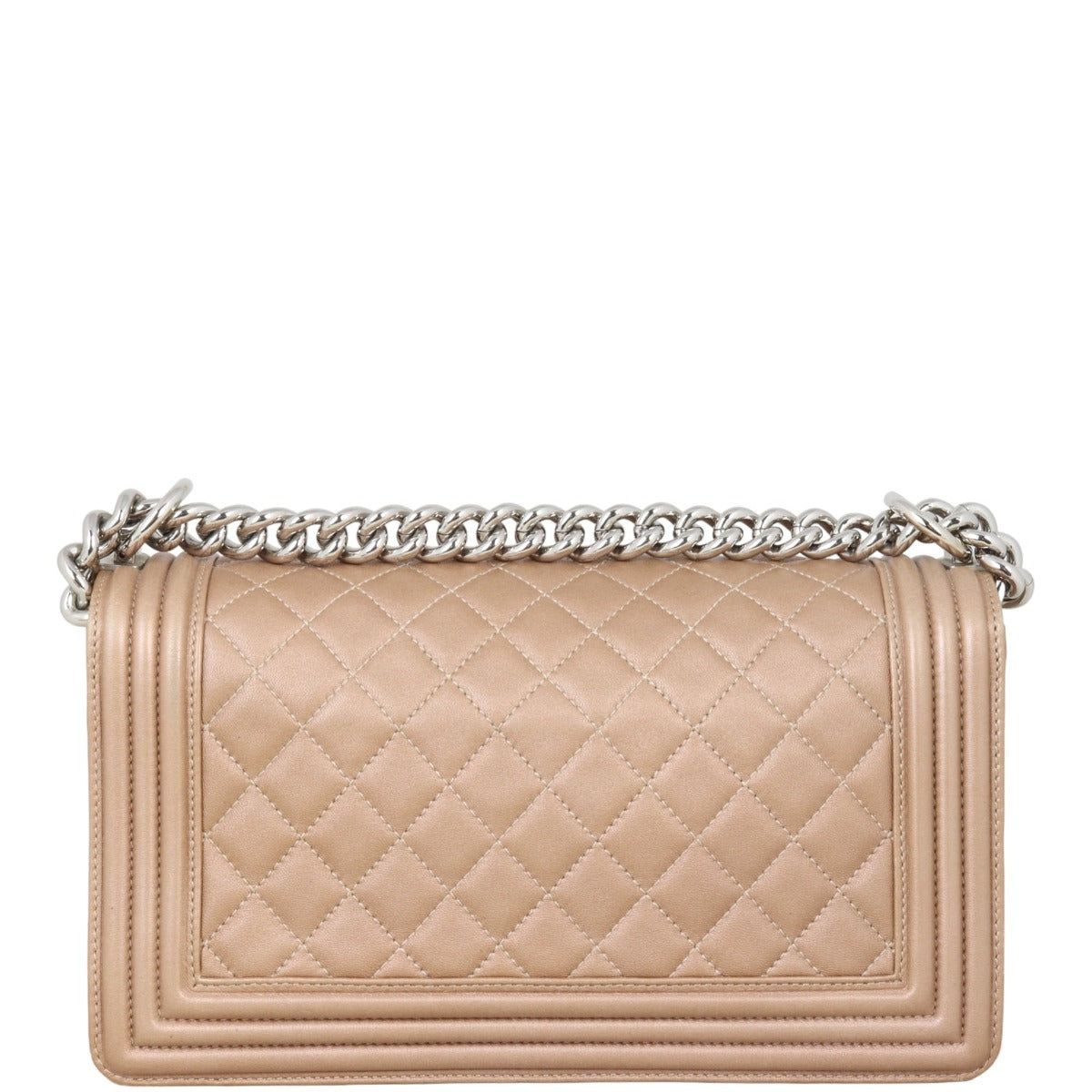 Chanel Boy Old Handbag Brown Medium