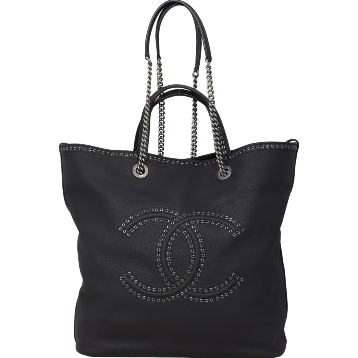 Chanel Coco Eyelets Shopping Tote Large Tote Bag