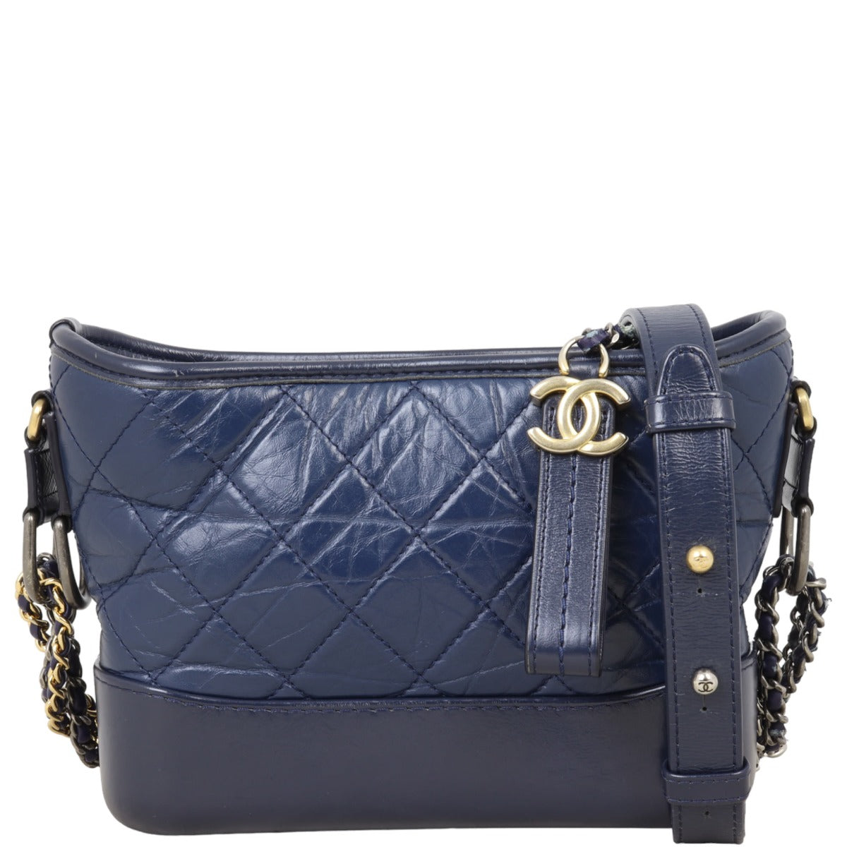 Chanel Gabrielle Hobo Navy Blue Small Hobo Bag