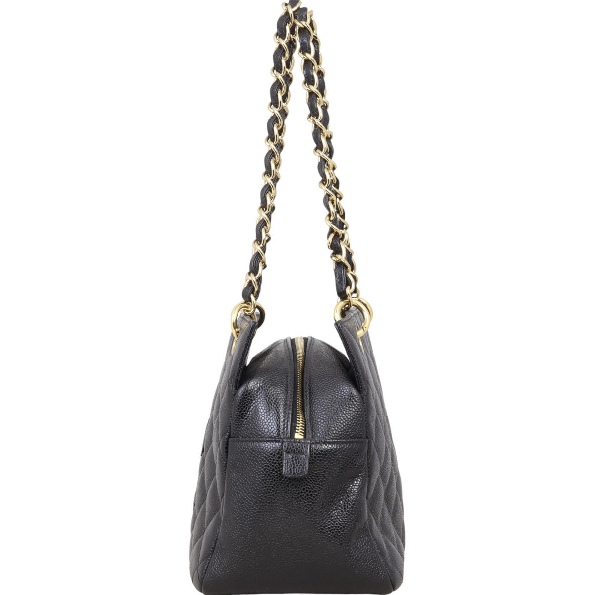 Chanel Petite Timeless Shopping Tote Caviar Black Tote Bag