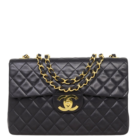 Chanel Maxi Jumbo XL Single Calfskin Handbag Flap