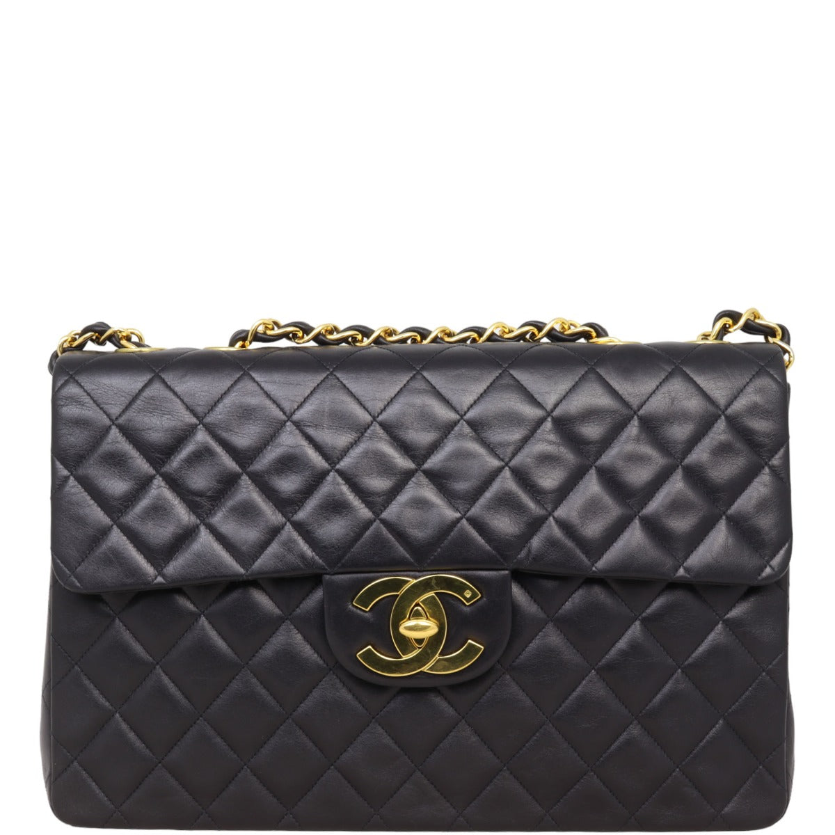 Chanel Maxi Jumbo XL Single Calfskin Handbag Flap