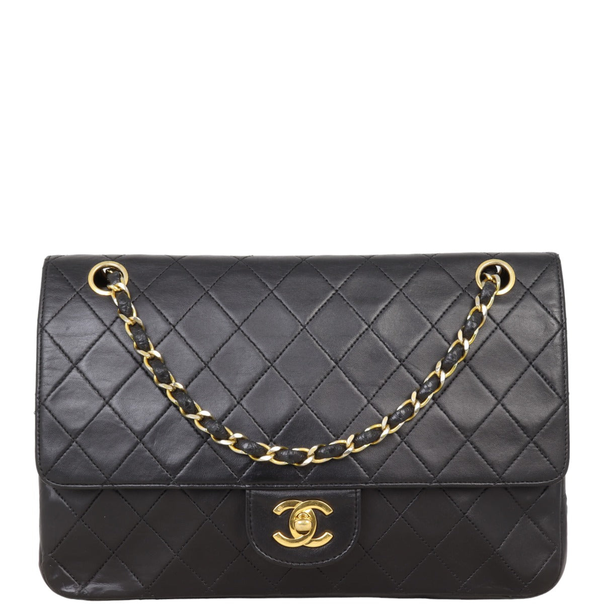 Chanel Classic Double Handbag Black Medium