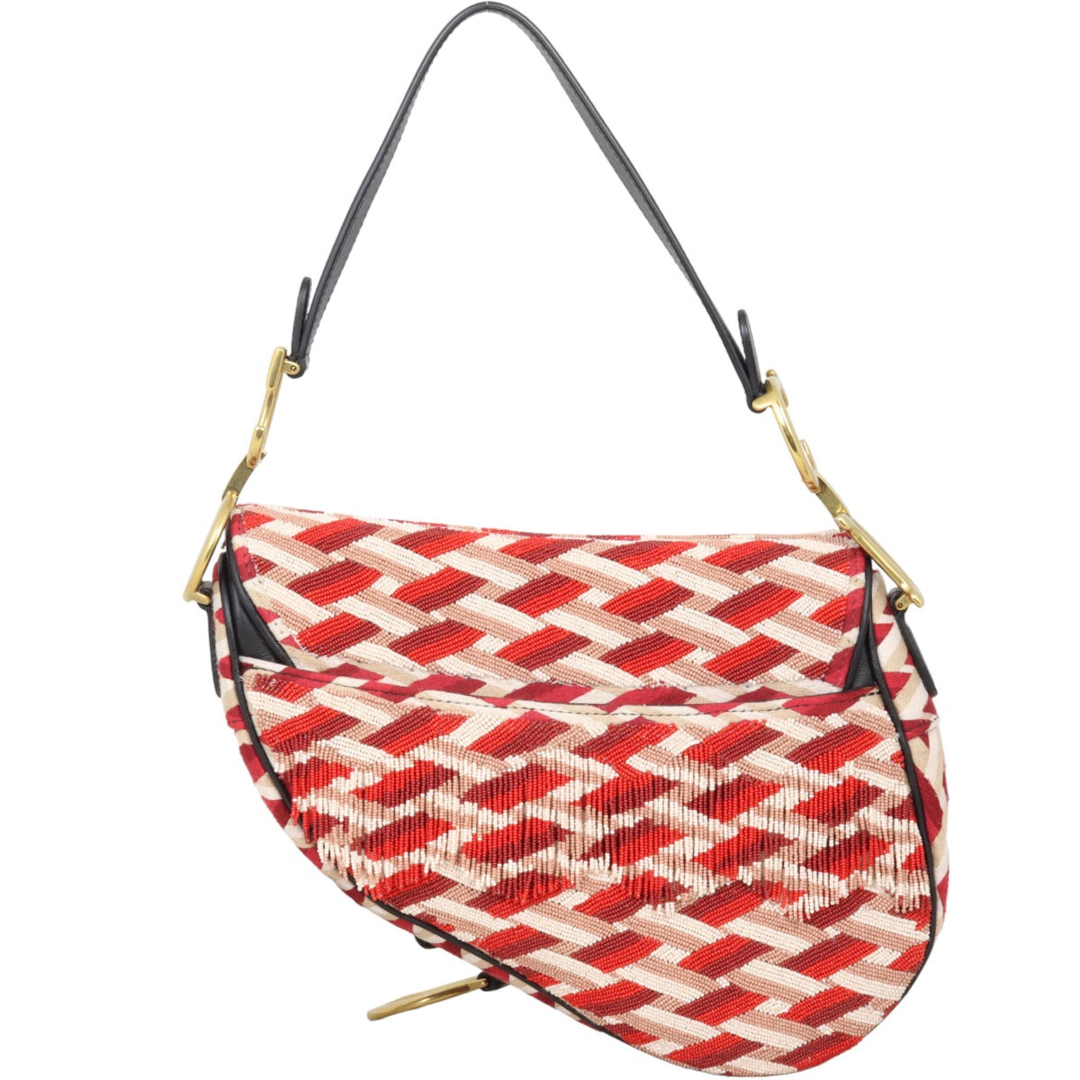 Dior Saddle Bag Embroidered Beaded Travel Bag