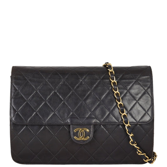 Chanel CC Bag Lambskin Black Flap Handbag