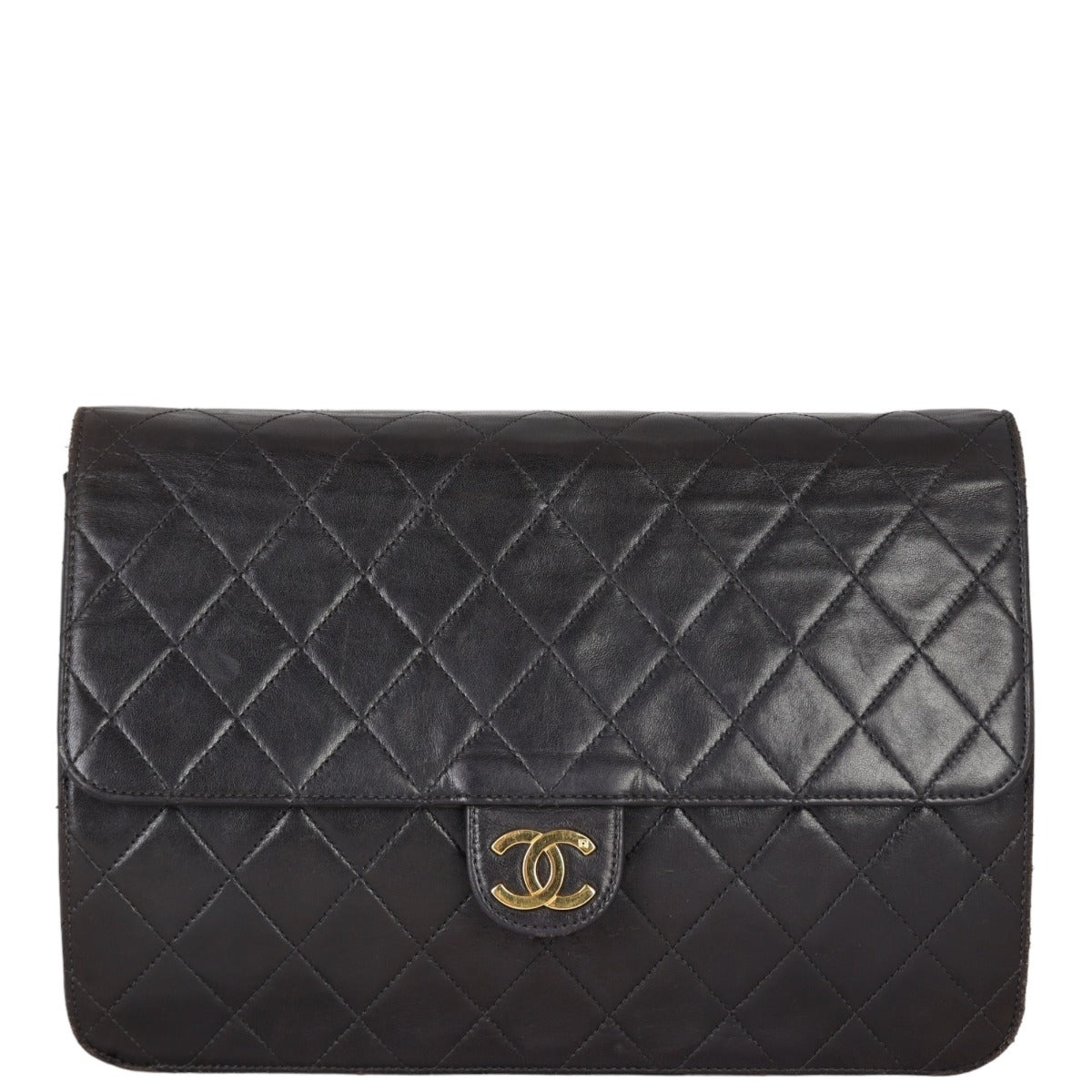 Chanel CC Bag Lambskin Black Flap Handbag