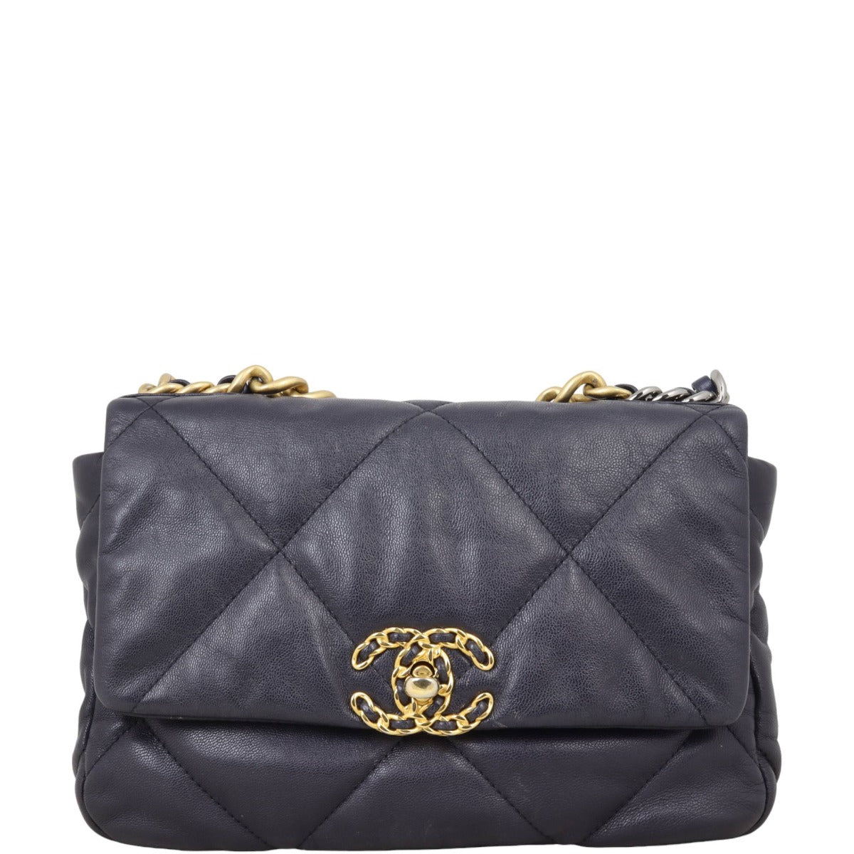 Chanel 19 Bag Navy Medium Flap Handbag