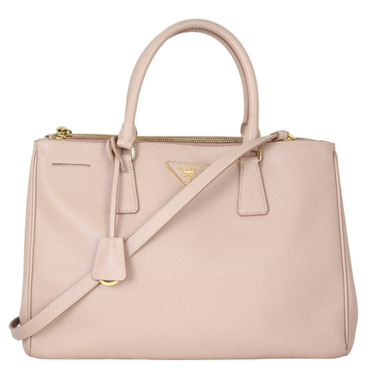 Prada Tote Bag Lux Galleria Double Tote 12 Saffiano Pink Medium