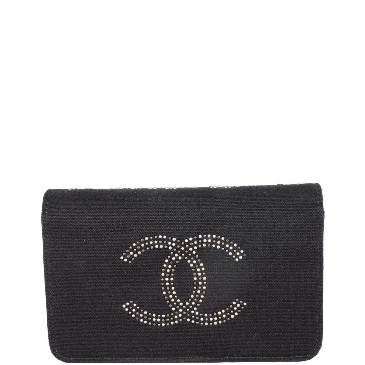 Chanel Paris-Shanghai Wallet on Studded Handbag Canvas Chain