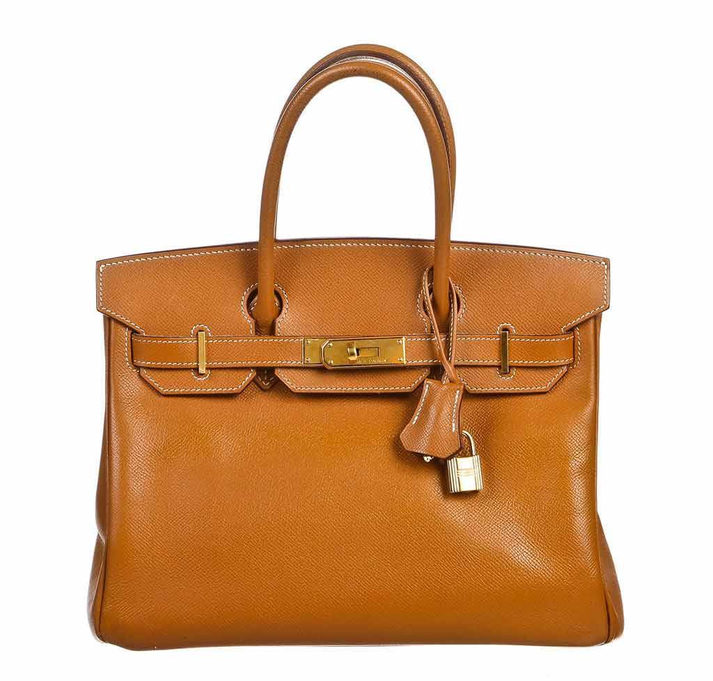 Hermes Birkin Epsom Handbag Gold Travel Bag