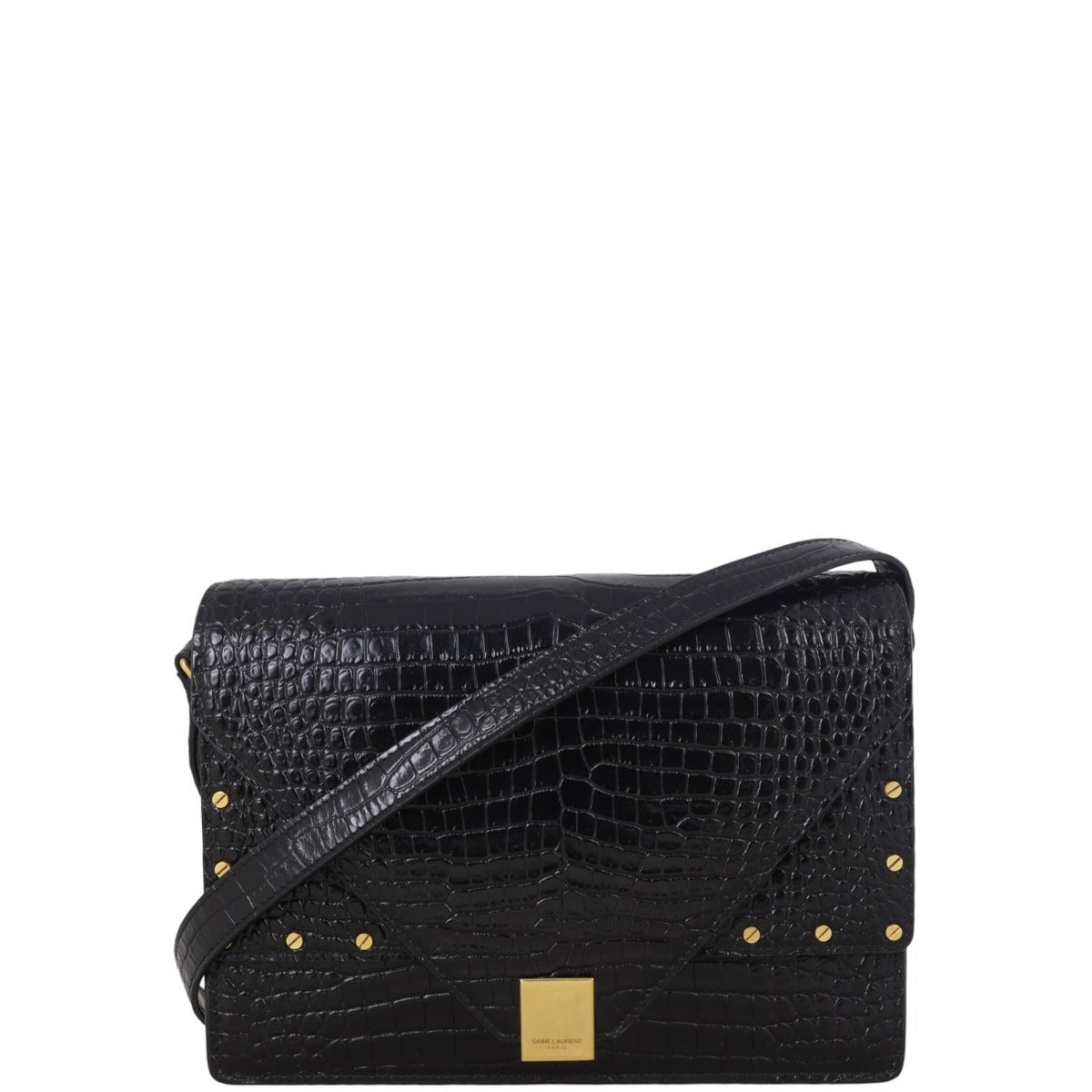 YSL Saint Laurent Saint Laurent Margaux Shoulder Bag Croc Embossed