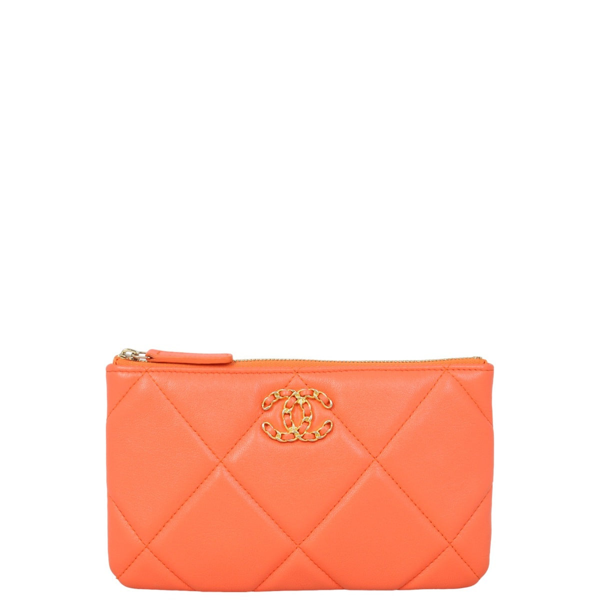Chanel 19 O-Case Orange Handbag Small