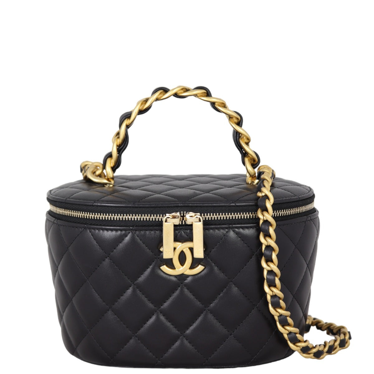Chanel Top Handle Vanity Case with Chain Handbag