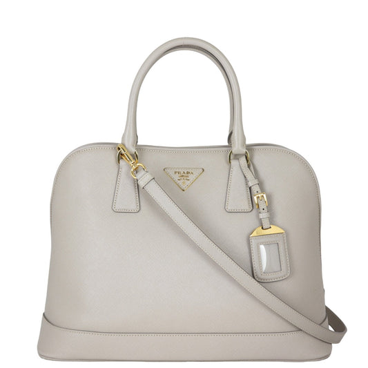 Prada Handbag Lux Promenade 3 Saffiano Gray Medium