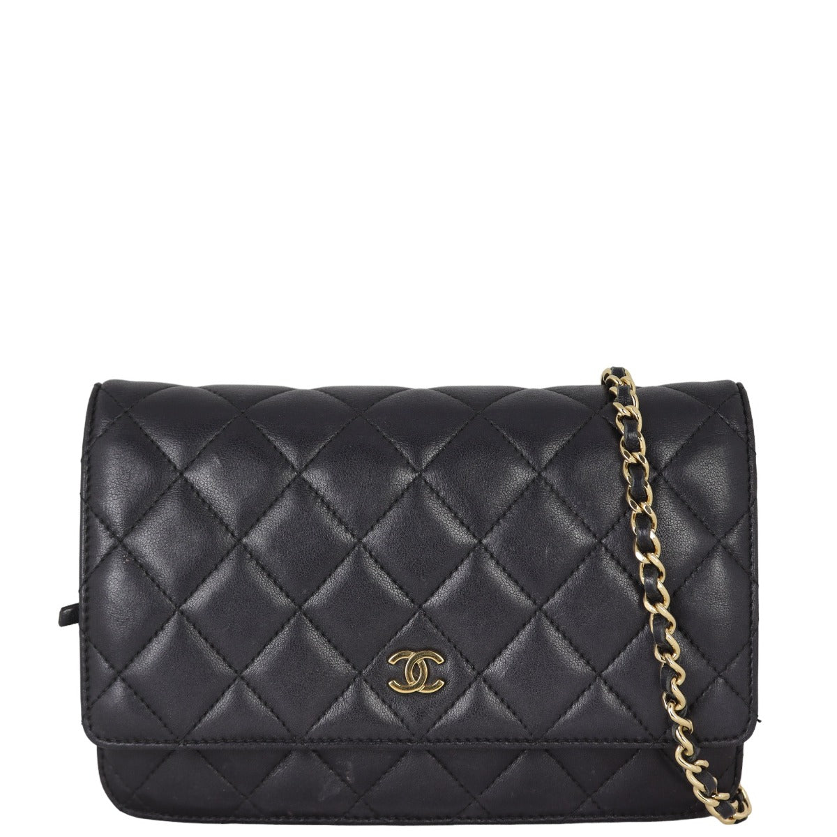 Chanel Classic Wallet on Lambskin Hardware Handbag Gold Chain