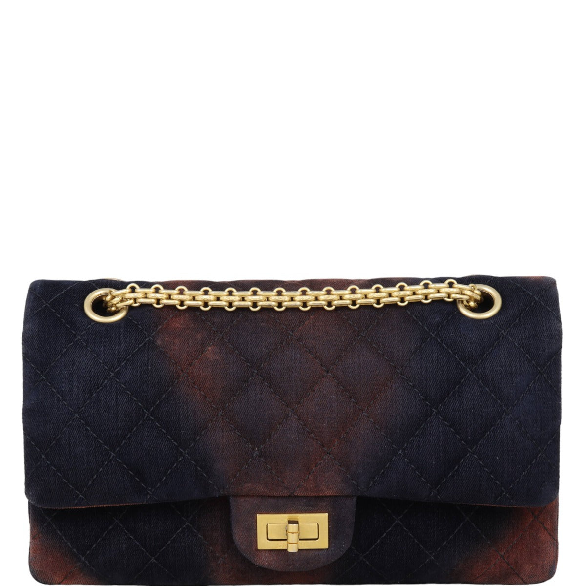 Chanel 2.55 Reissue 225 Double Bag Ombre Velvet Flap Handbag