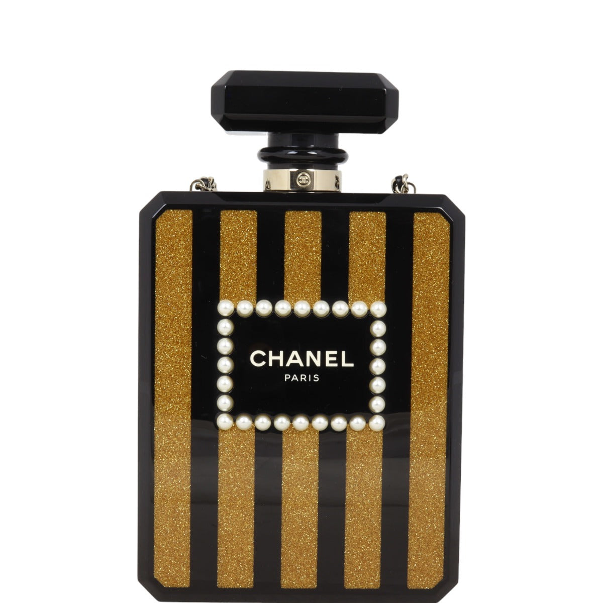 Chanel Perfume Bottle Minaudiere Plexiglass Handbag