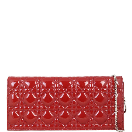 Dior Crossbody Bag Lady Cannage Pouch 4 Patent Shoulder Bag