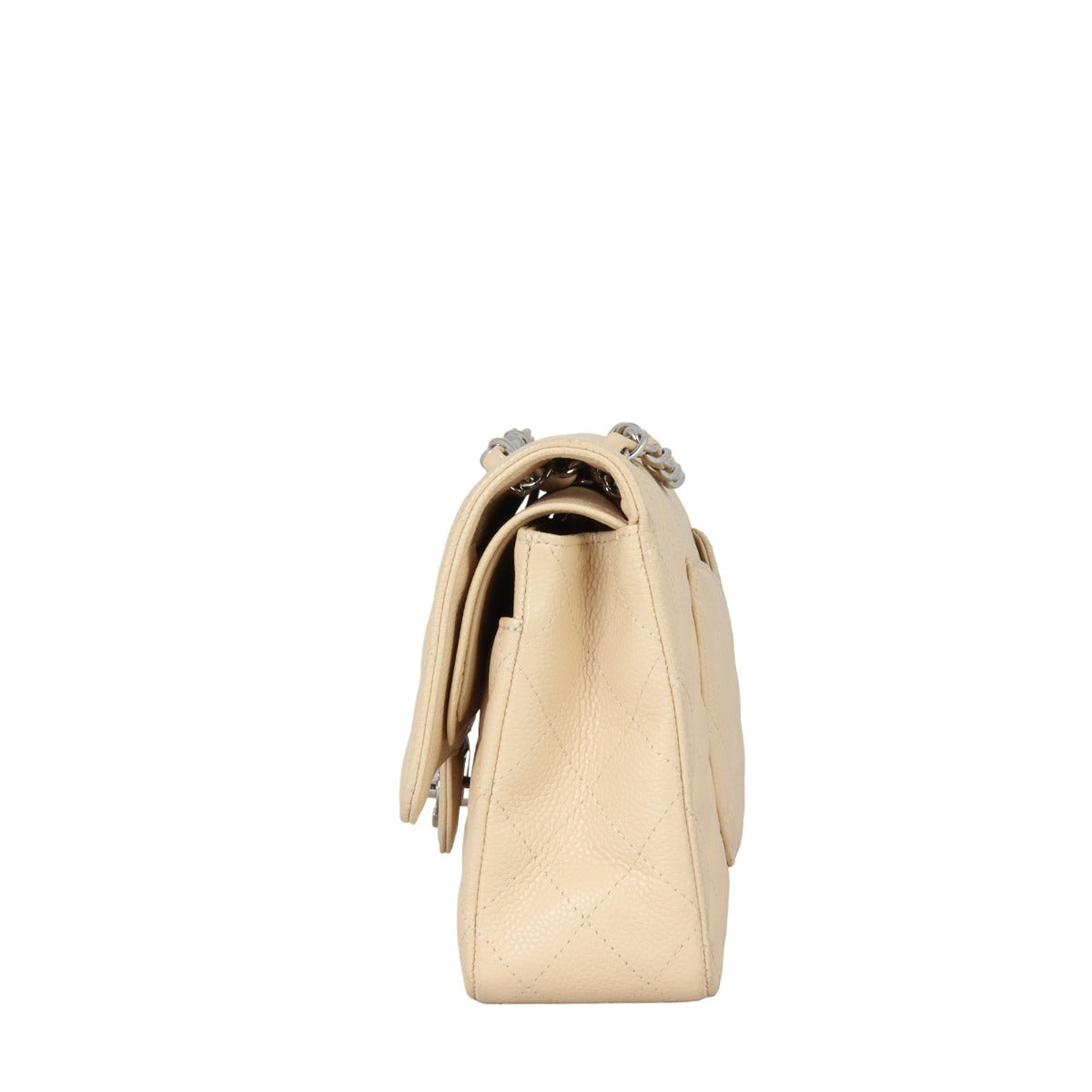 Chanel Classic Double 12 Series Handbag Beige Medium
