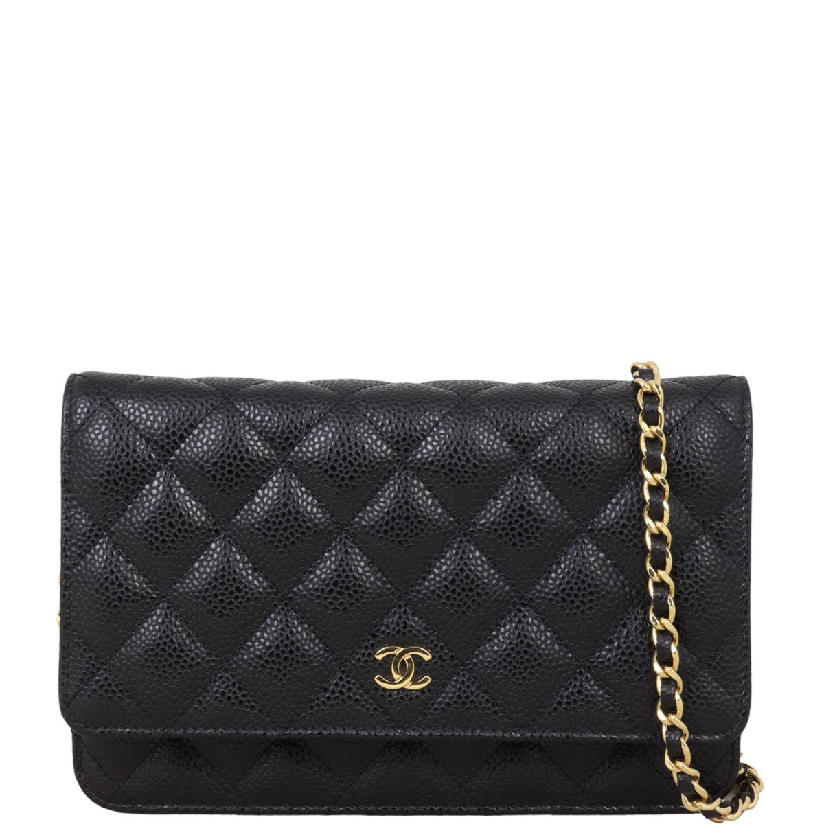 Chanel Classic Wallet on Hardware Handbag Gold Chain