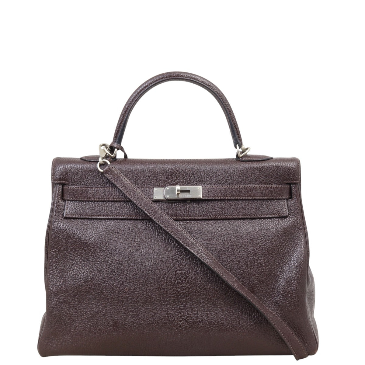 Hermes Kelly Retourne Chevre De Coromandel Shoulder Bag