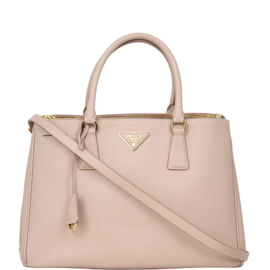 Prada Tote Bag Lux Galleria Double Tote 14 Saffiano Pink Medium