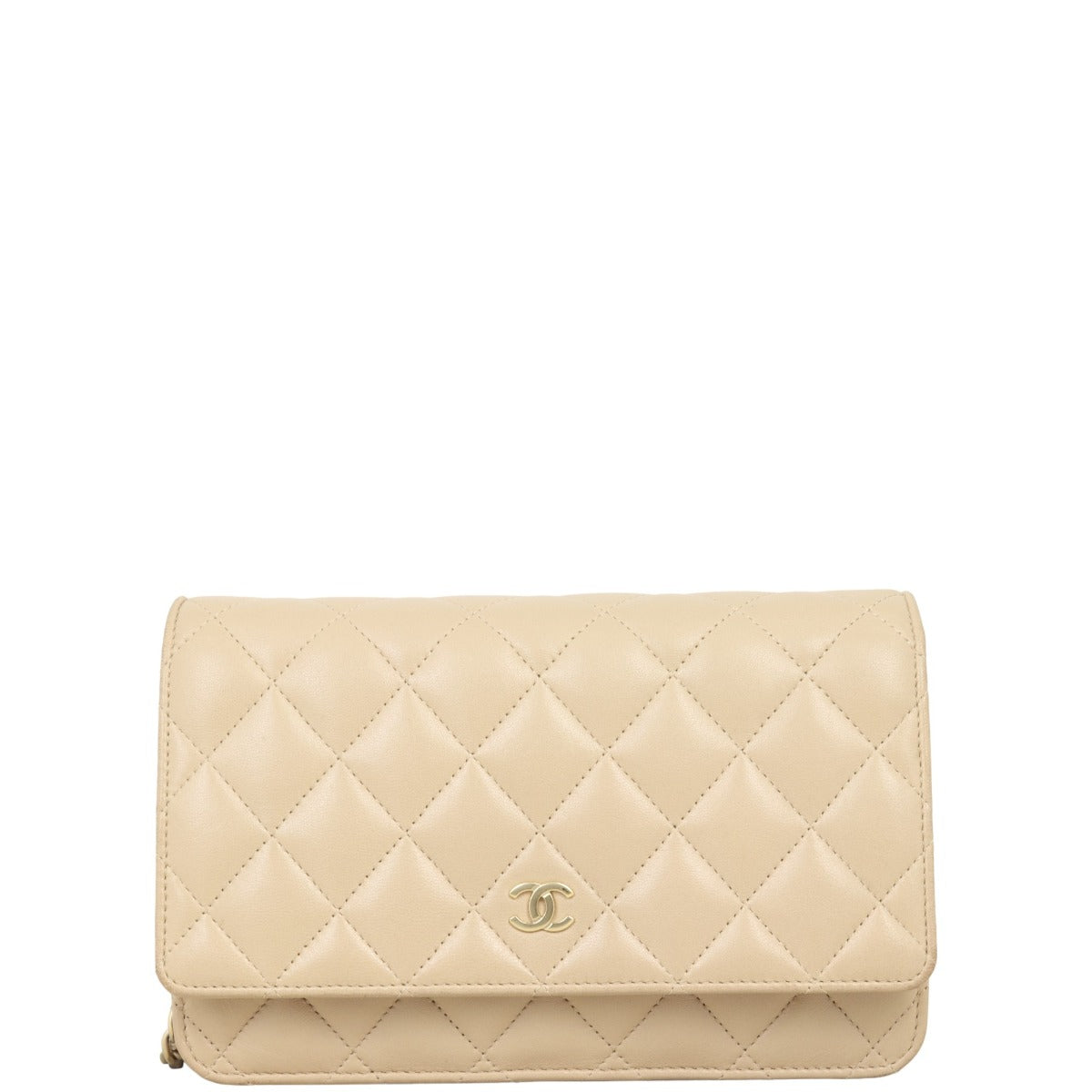 Chanel Classic Wallet on Handbag White Chain