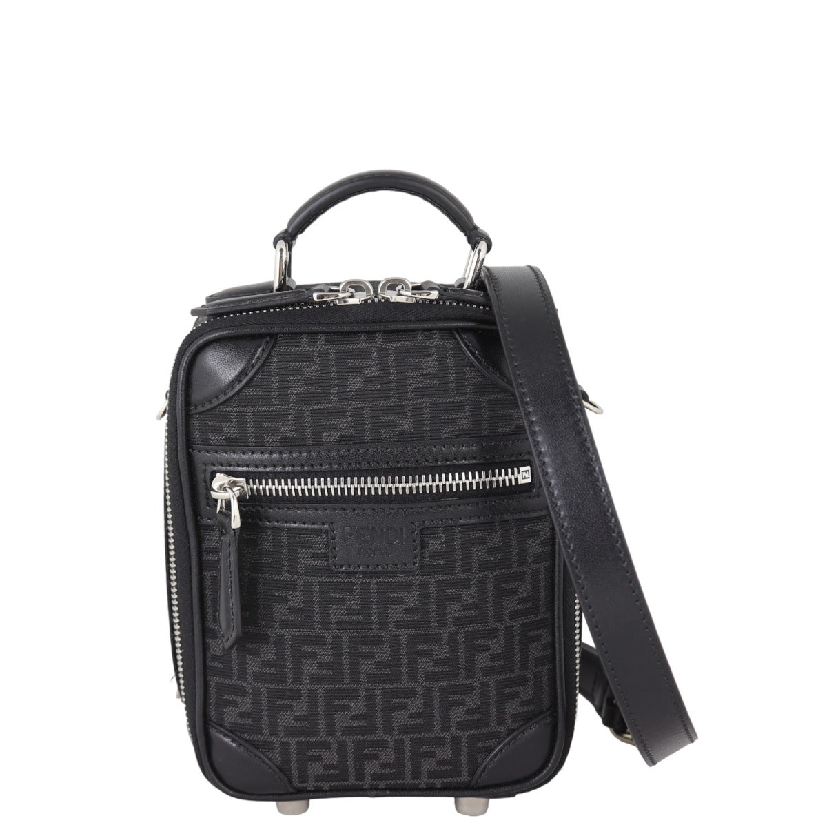 Fendi Ff Jacquard Trolley Crossbody Mini Crossbody Bag