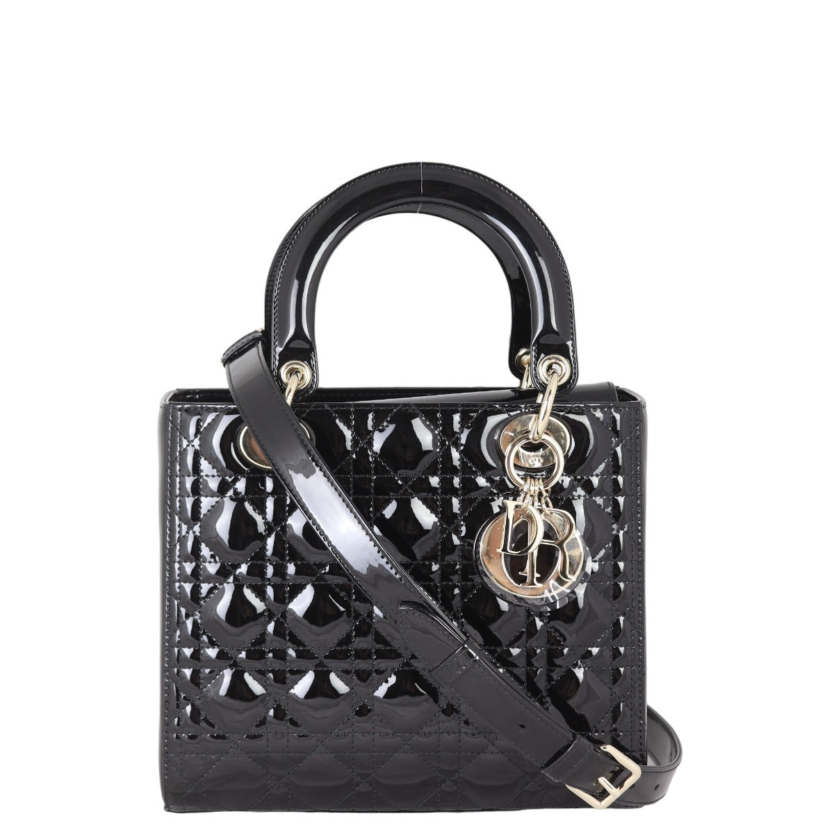Dior Crossbody Bag Lady 6 Patent Medium Shoulder Bag