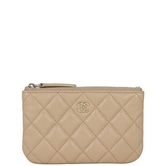 Chanel Classic O-Case Handbag Brown Beige Mini Bag