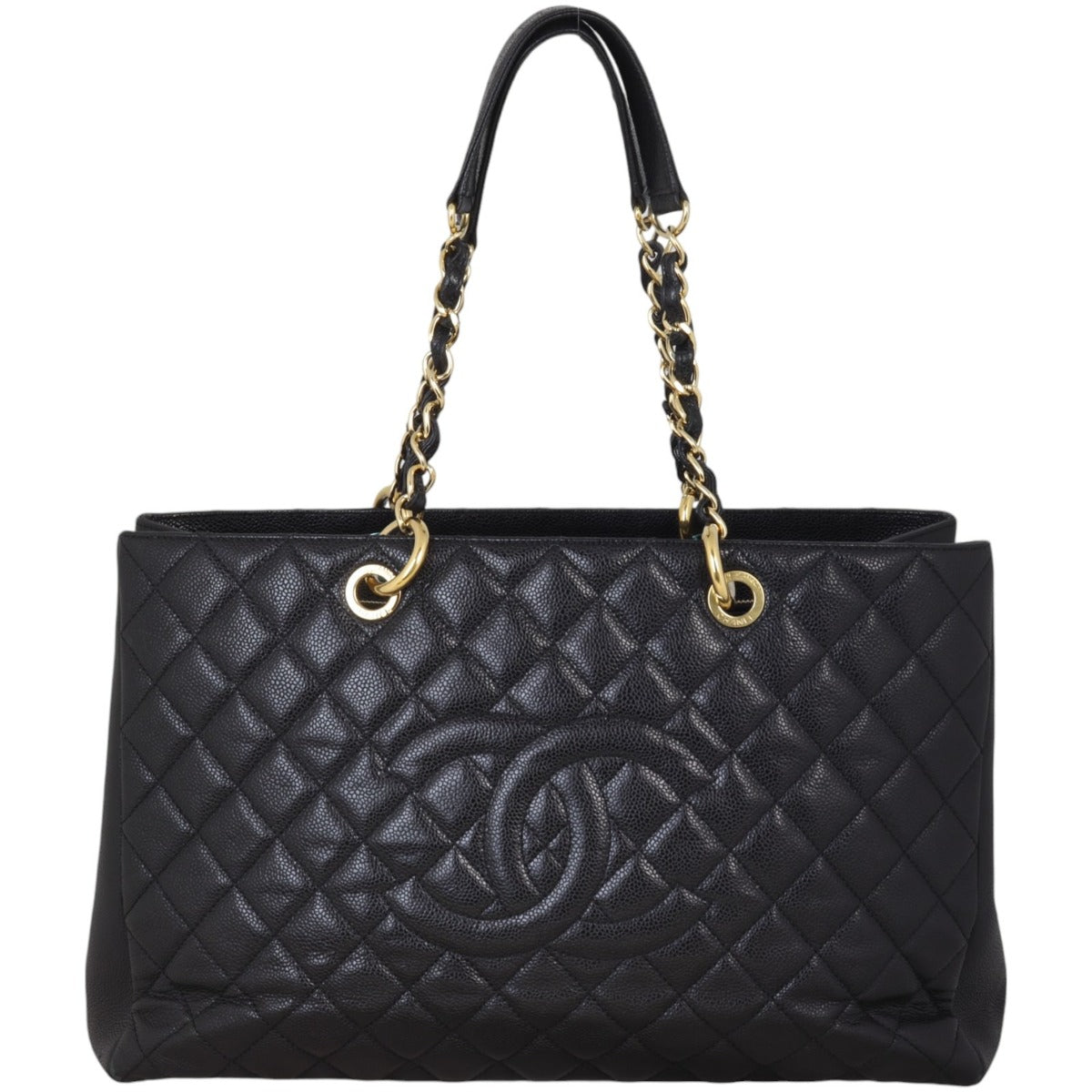 Chanel Grand Shopping Tote XL Quilted Black Shoulder Bag