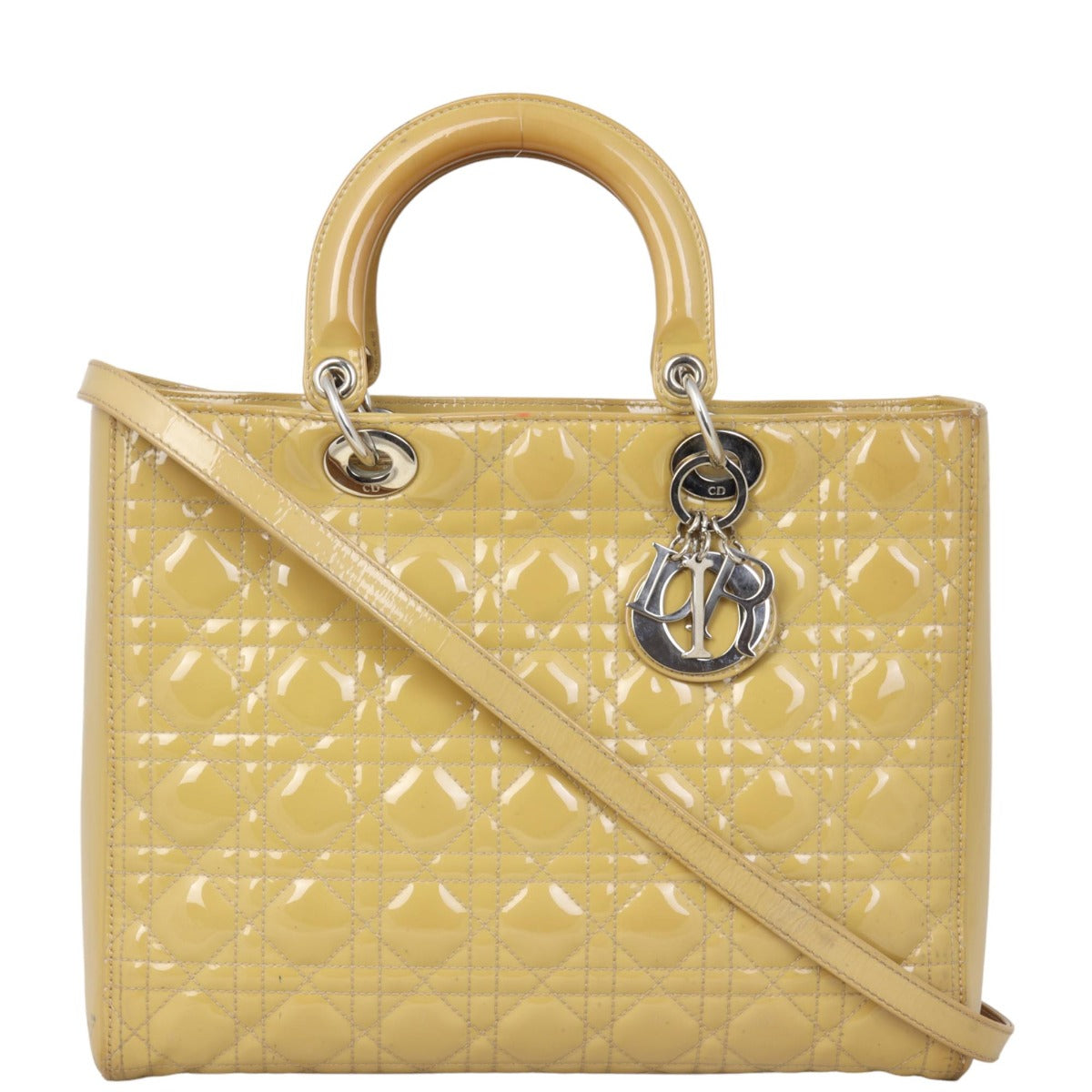 Dior Crossbody Bag Lady 9 Patent Large Shoulder Bag
