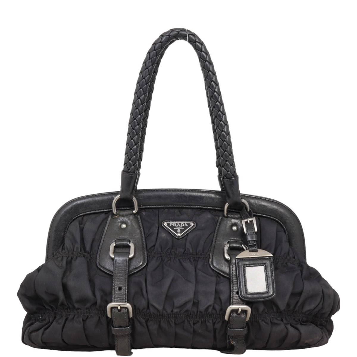 Prada Tessuto Gaufre Frame Tote Handbag Tote Bag
