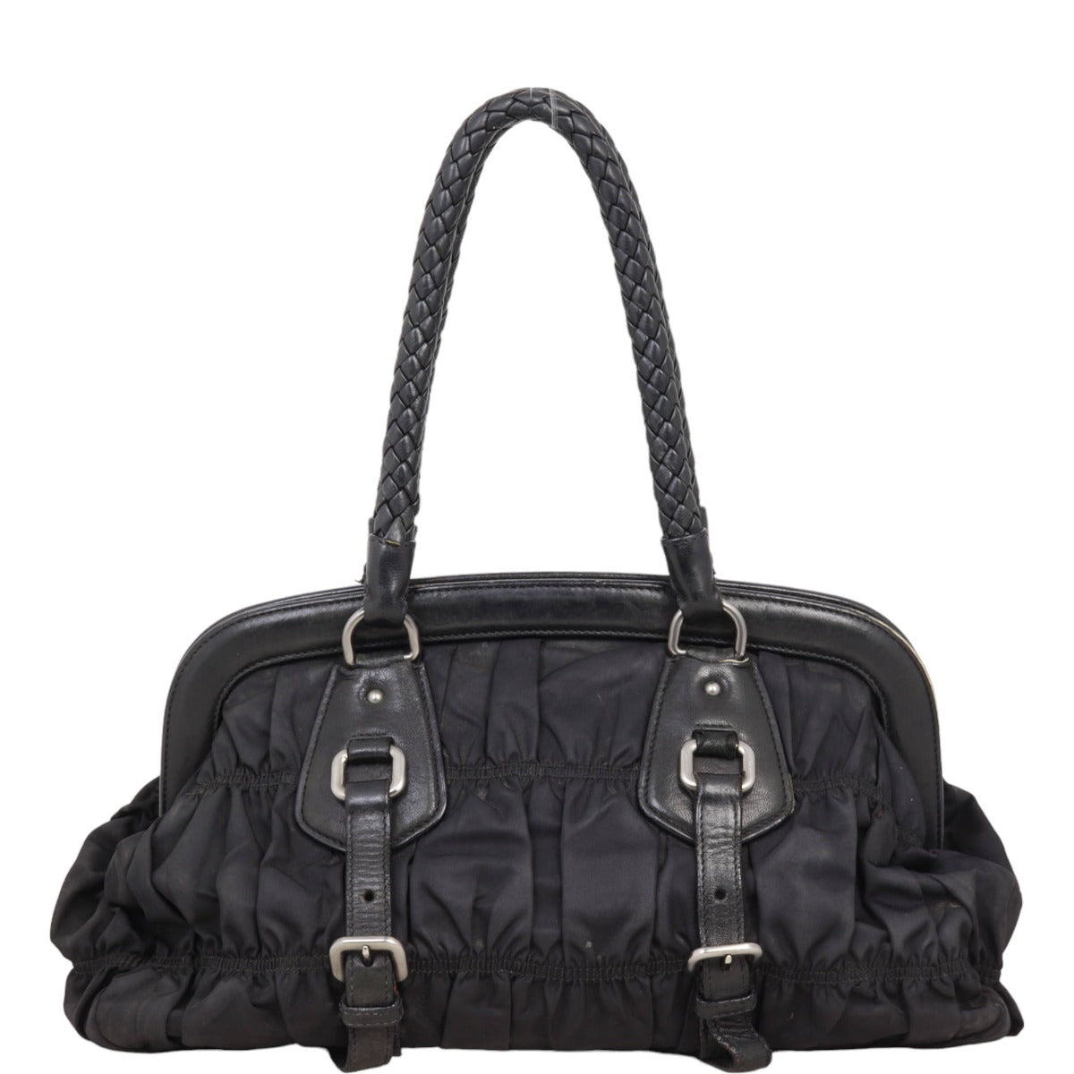 Prada Tessuto Gaufre Frame Tote Handbag Tote Bag